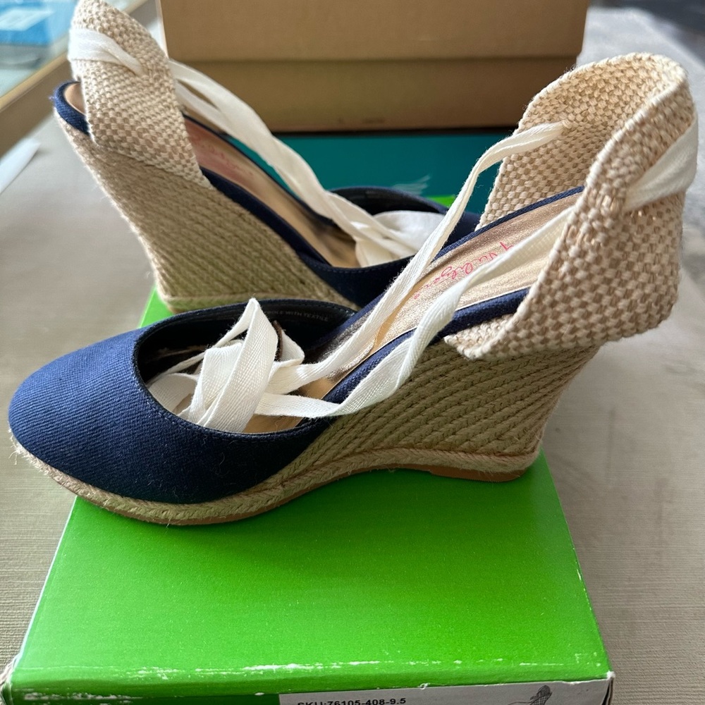 Lilly Pulitzer True Navy Espadrilles Women’s Size 9.5